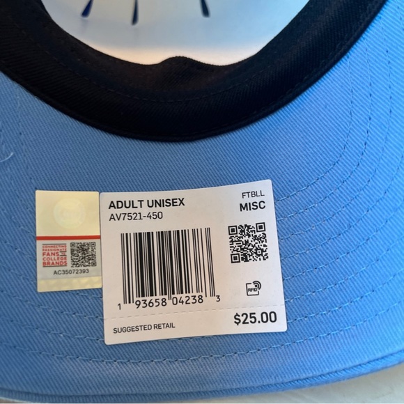 UNC Tar Heels Ramses Mascot Nike Heritage86 Hat University Blue One Size - Picture 6 of 6